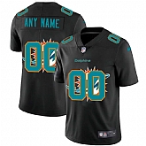 Nike Miami Dolphins Customized Men's Team Logo Dual Overlap Limited Jersey Black